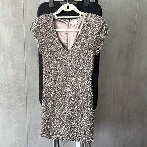 Parker Sequence Shoulder Pad Mini Dress size xs